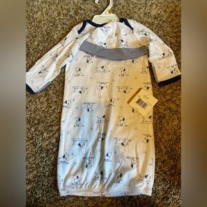 Baby boy gown with puppies